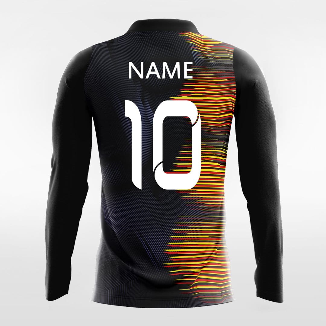 black soccer jersey long sleeve