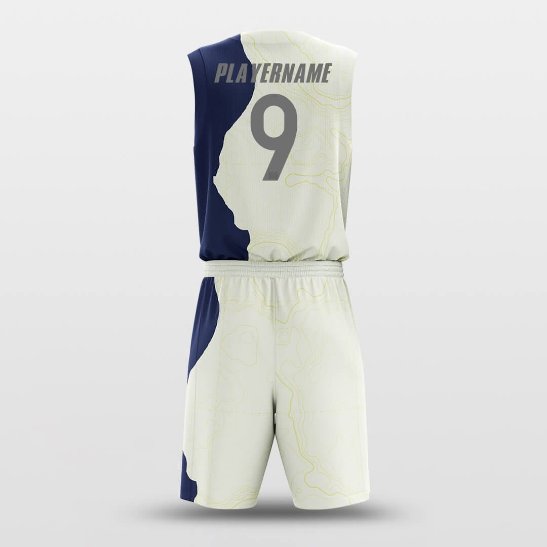 Map -Custom Basketball Jersey with Shorts Subliamted