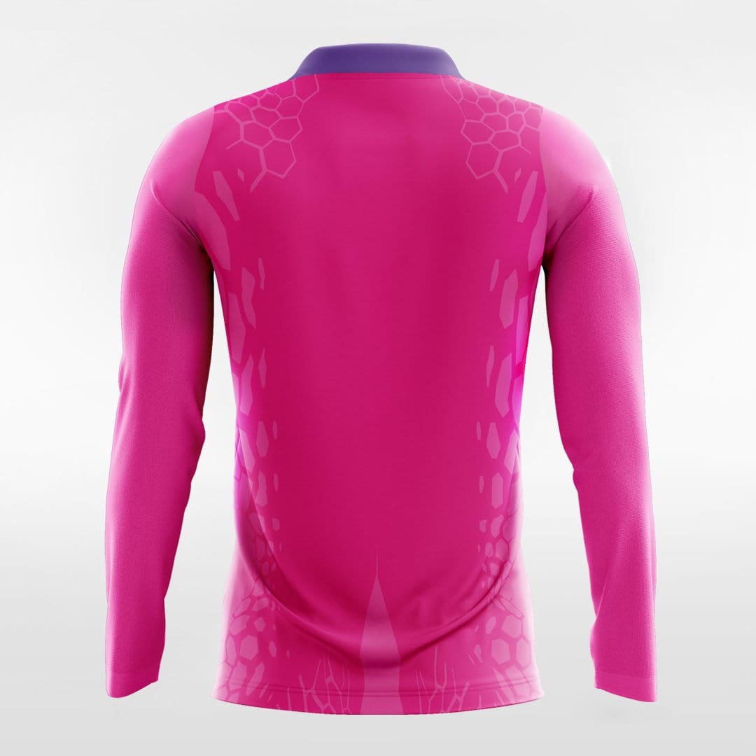 Dragon Vein - Custom Long Sleeve Soccer Jersey Pink for Men