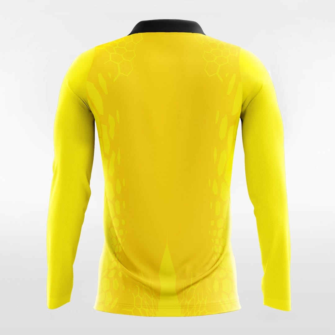 Dragon Vein - Custom Long Sleeve Soccer Jersey Yellow for Men