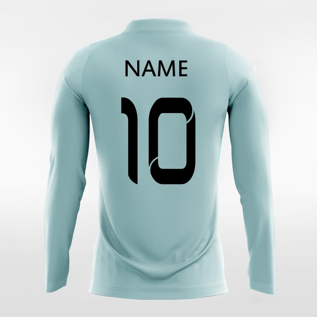 Apollo - Custom Long Sleeve Soccer Jersey Dark Blue for Men