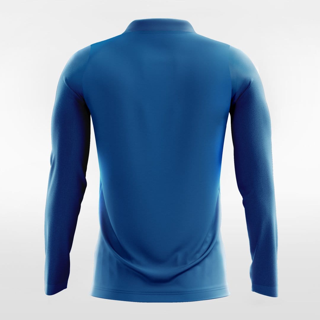 Apollo - Custom Long Sleeve Soccer Jersey Dark Blue for Men