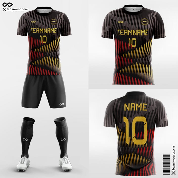 Custom Club Soccer Jerseys with Shorts Gold