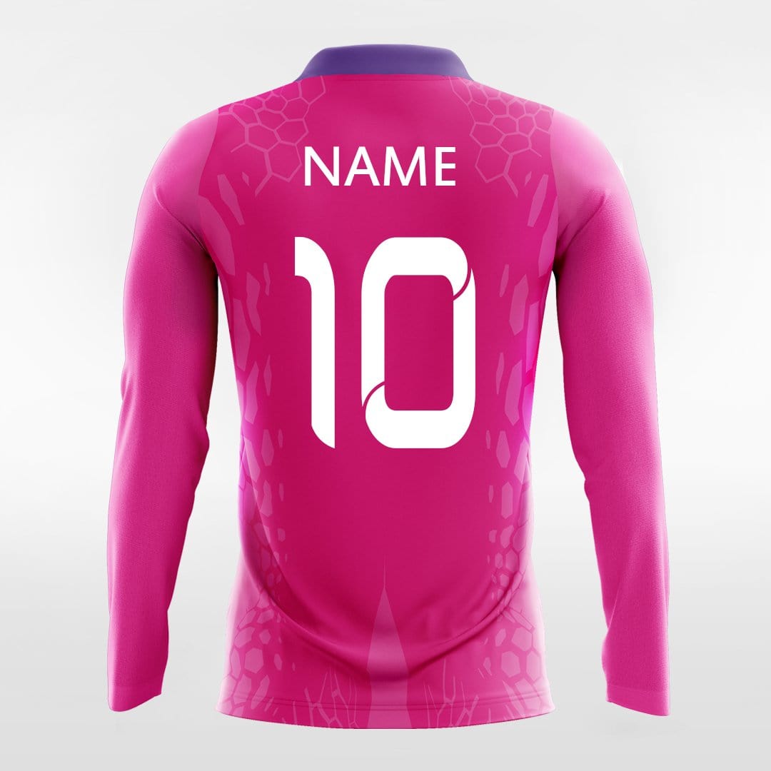 Dragon Vein - Custom Long Sleeve Soccer Jersey Pink for Men