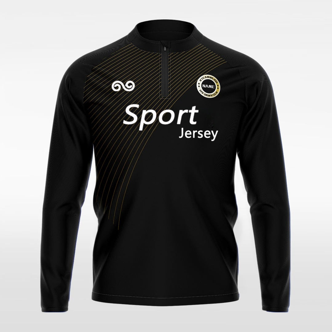 Light Path - Custom Quarter Zip Jacket Black Sublimated