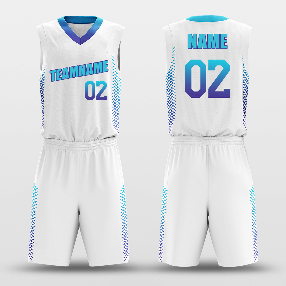 Braid White -Custom Basketball Jersey with Shorts Subliamted