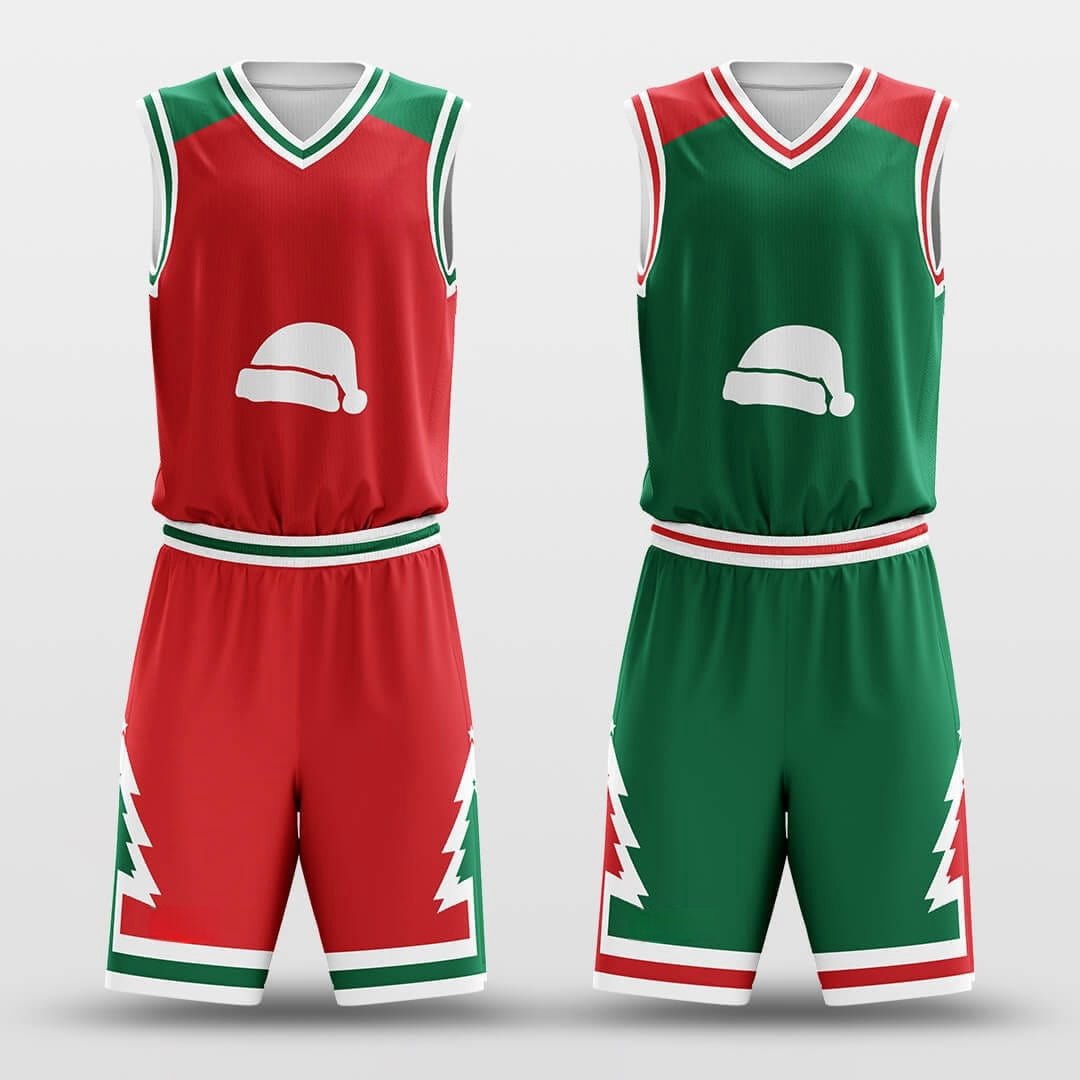 Christmas Gift -Custom Reversible Basketball Jersey with Shorts Subliamted
