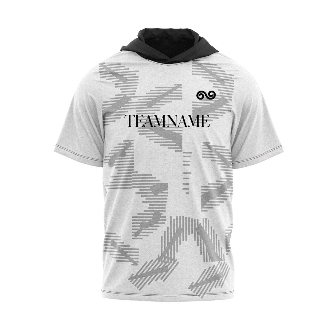 White short sleeve hoodie