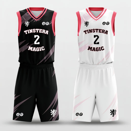 Day Night -Custom Reversible Basketball Jersey with Shorts Subliamted