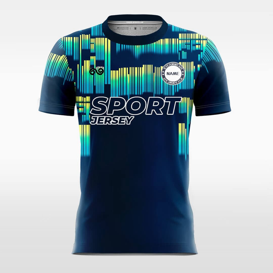 Electroacoustic - Custom Soccer Jersey for Men Navy Blue Sublimated