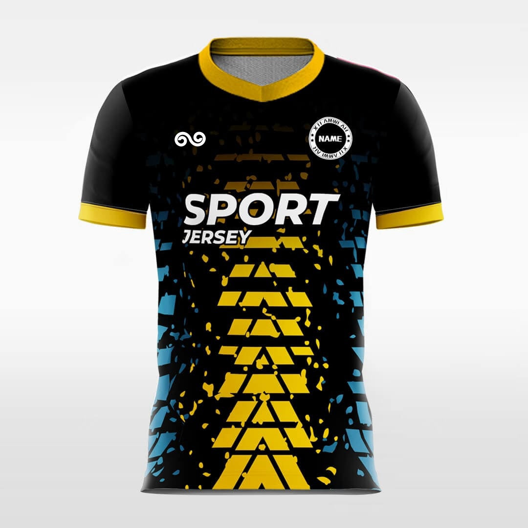 Fish Scale - Custom Soccer Jersey for Men Black Sublimated