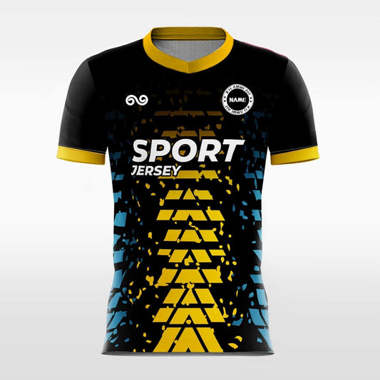 Fish Scale - Custom Soccer Jersey for Men Black Sublimated