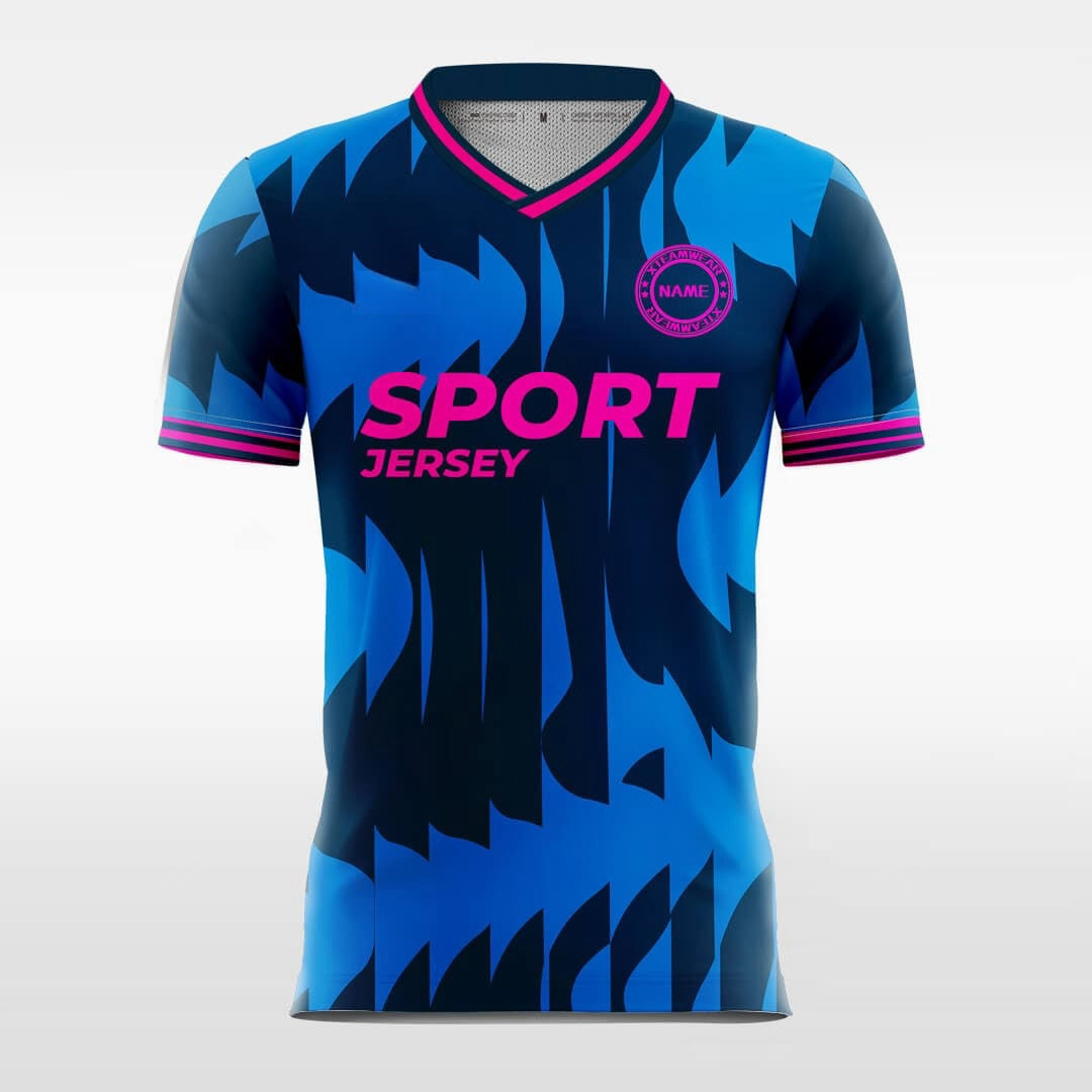 Frost Wyrm - Custom Soccer Jersey for Men Blue Sublimated