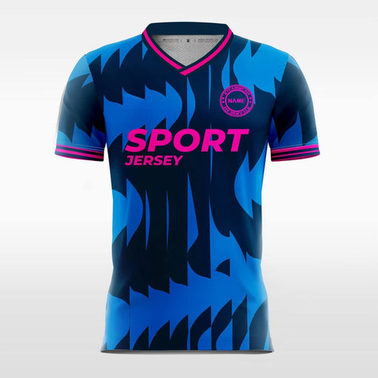Frost Wyrm - Custom Soccer Jersey for Men Blue Sublimated