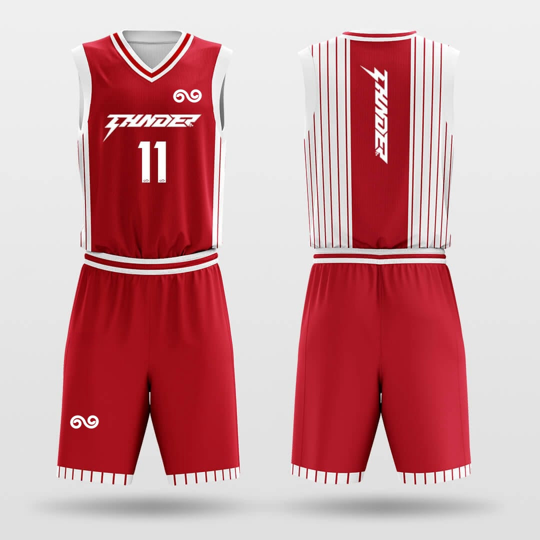 Hot Blood -Custom Basketball Jersey with Shorts Subliamted