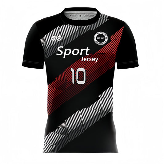 Stratum - Custom Soccer Jersey for Men Black Sublimated