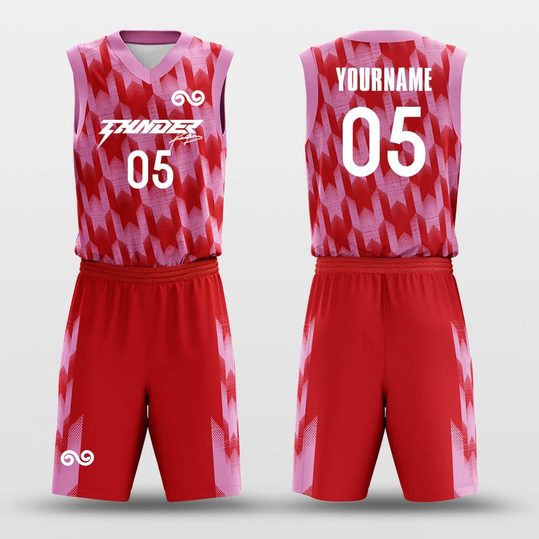 Inverted Reflection -Custom Basketball Jersey with Shorts Subliamted