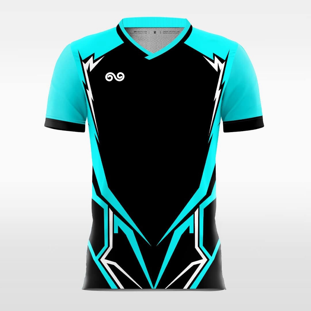 Mech Warrior - Custom Soccer Jersey for Men Blue Sublimated