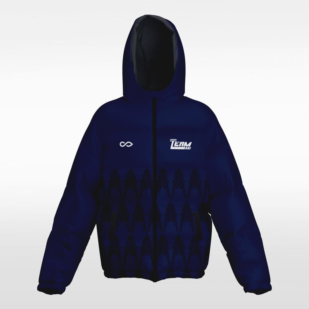 Mysterious texture long winter coat