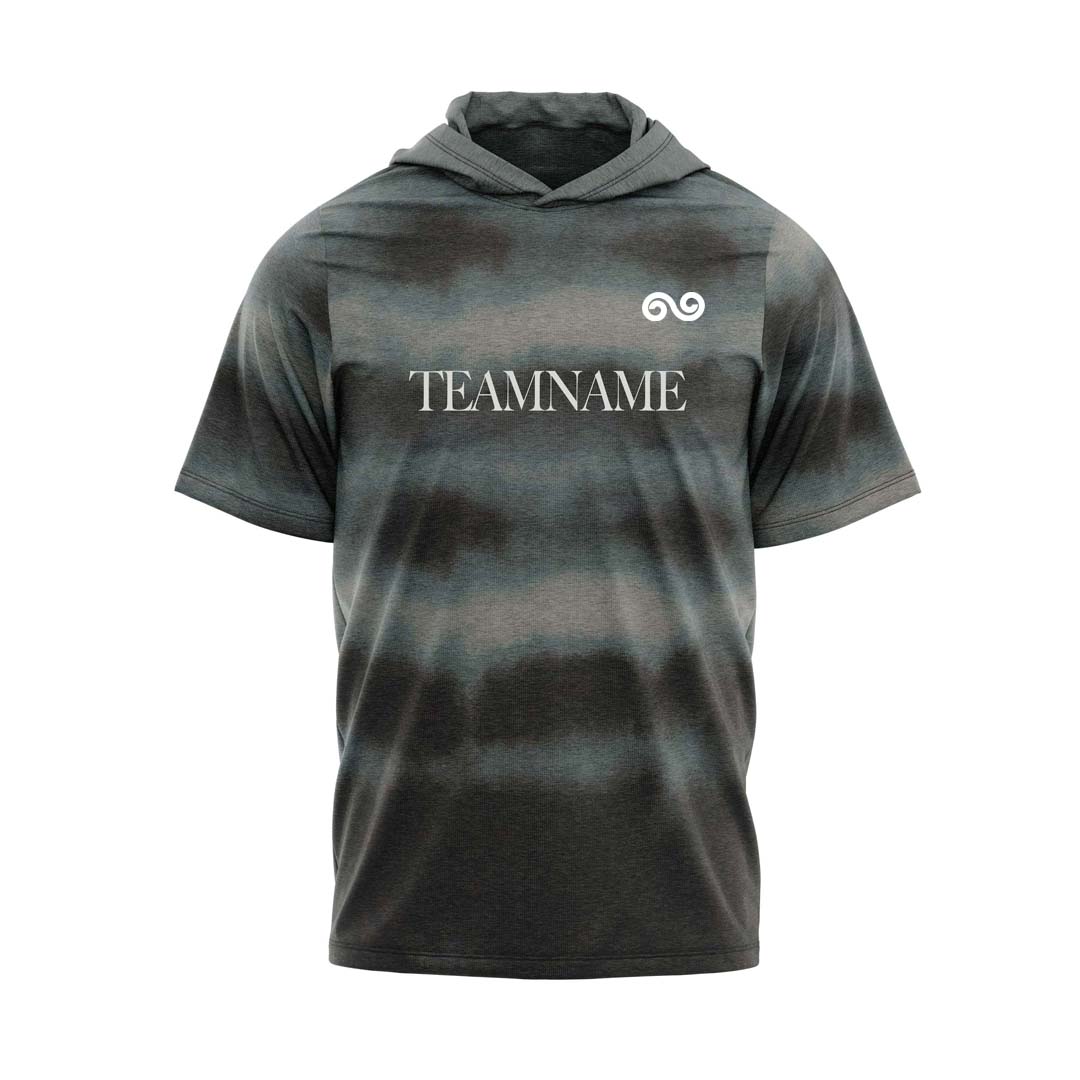 Black Short Sleeve Hoodie