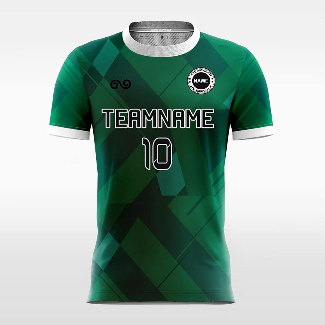 Geometry - Custom Soccer Jersey for Men Green Sublimated
