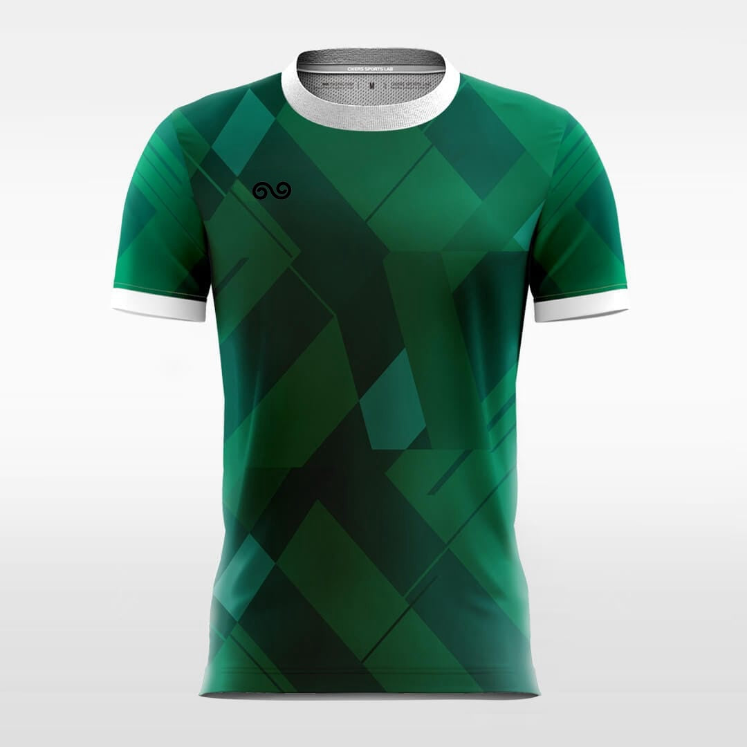 Geometry - Custom Soccer Jersey for Men Green Sublimated