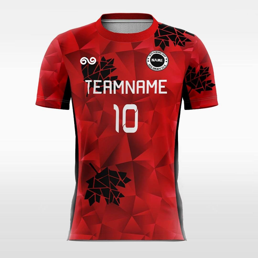 Maple - Custom Soccer Jersey for Men Red Sublimated