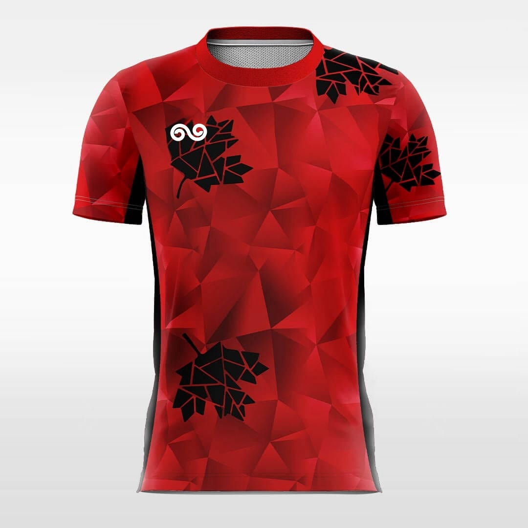 Maple - Custom Soccer Jersey for Men Red Sublimated