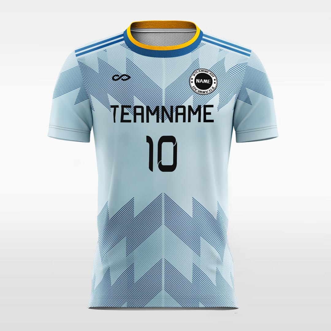 Sky blue soccer jersey