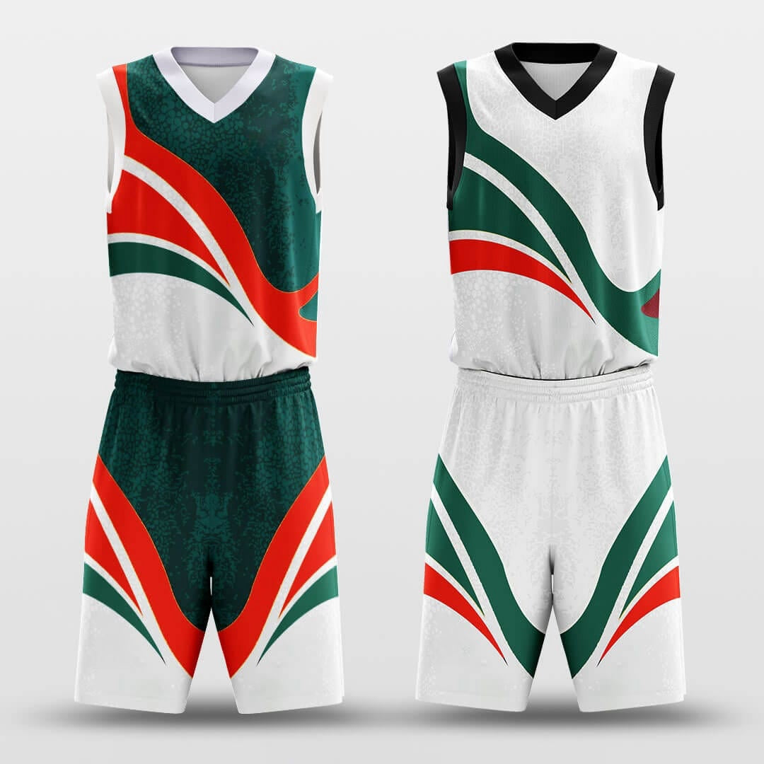Christmas Antlers -Custom Reversible Basketball Jersey with Shorts Subliamted
