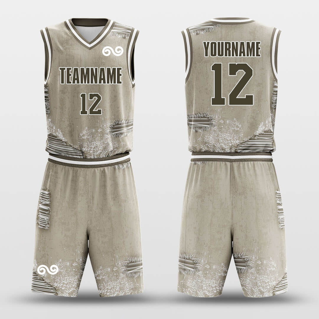 Broken Hole2 -Custom Basketball Jersey with Shorts Subliamted