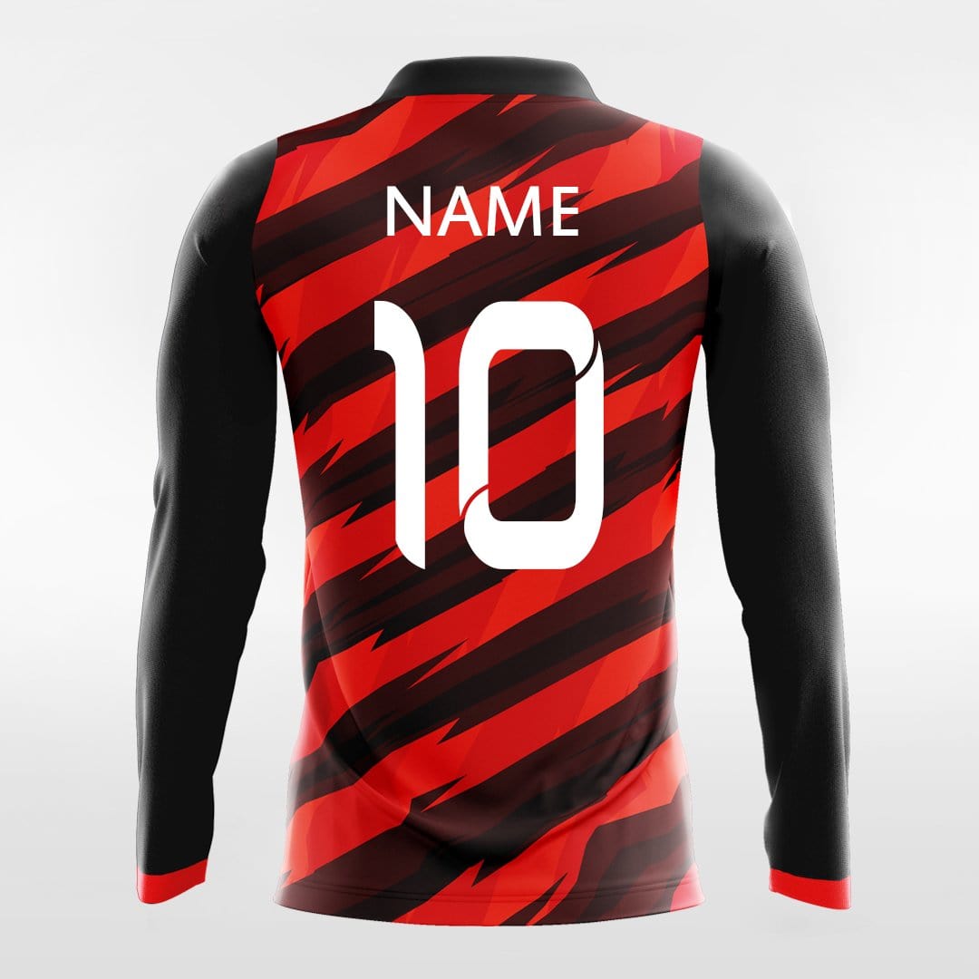 Thorn - Custom Long Sleeve Soccer Jersey Black for Men