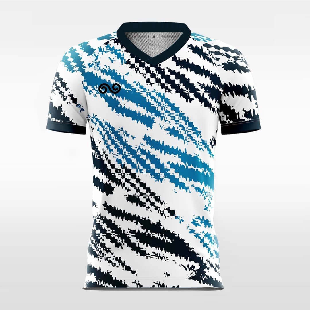 Gravity - Custom Soccer Jersey for Men Black and Blue Sublimated