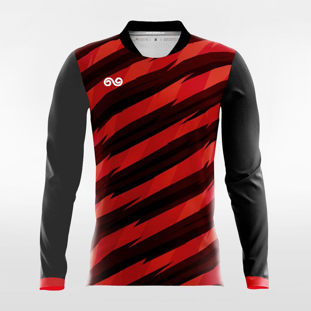 Thorn - Custom Long Sleeve Soccer Jersey Black for Men