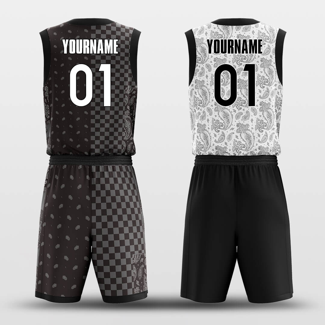 Paisley -Custom Reversible Basketball Jersey with Shorts Subliamted