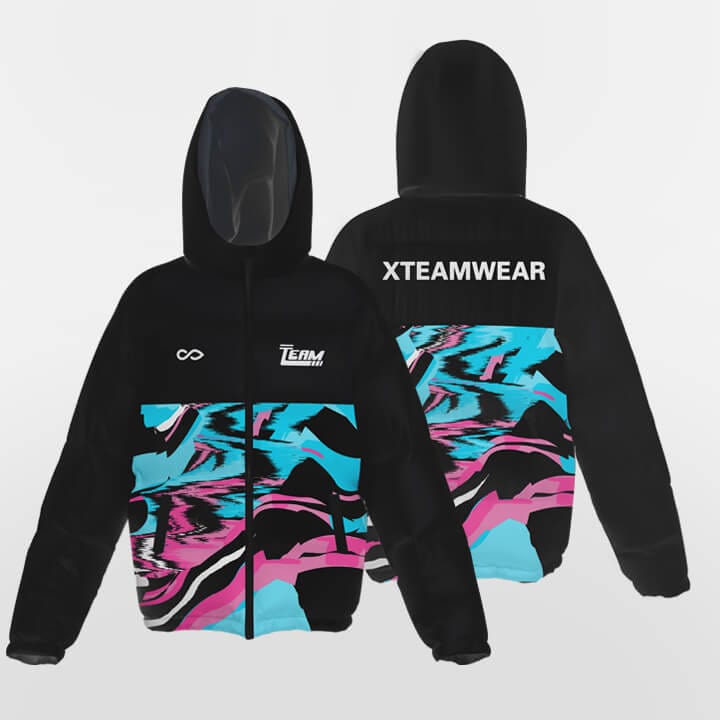        black blue winter jacket