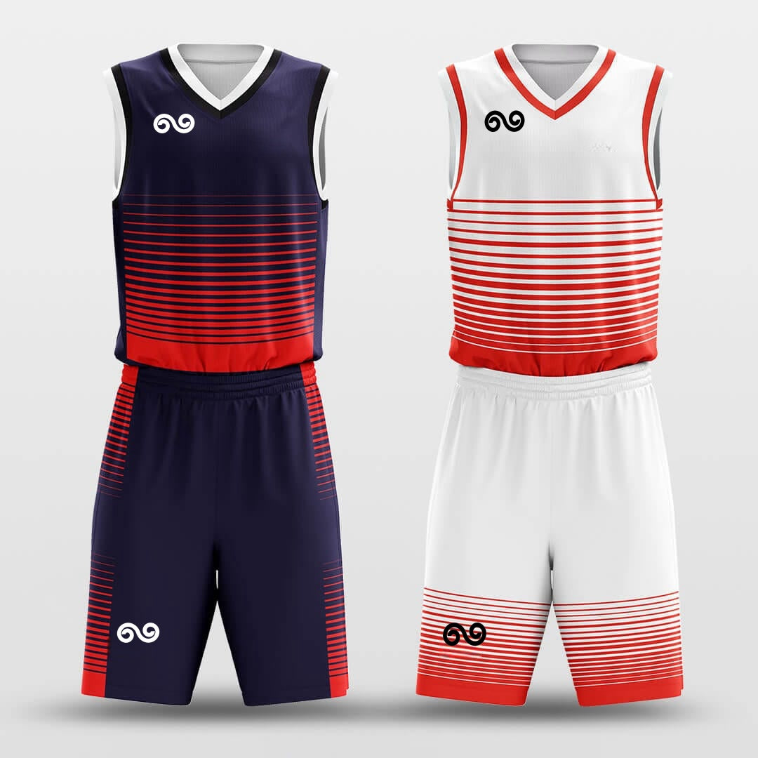 Aurora -Custom Reversible Basketball Jersey with Shorts Subliamted