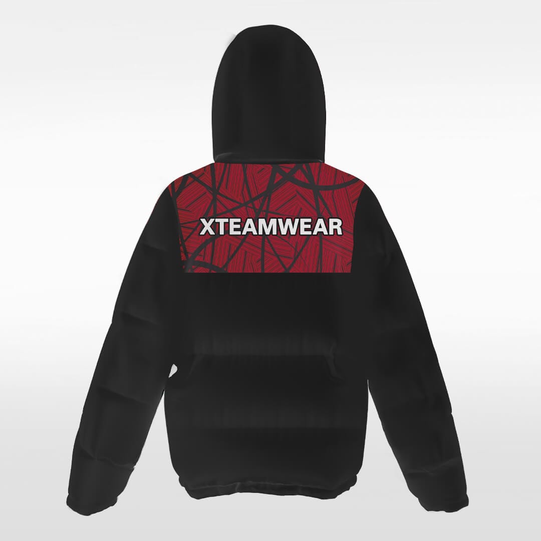 black custom short winter jacket