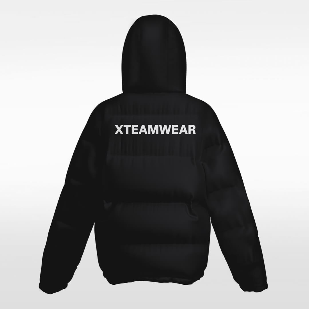 black custom short winter jacket