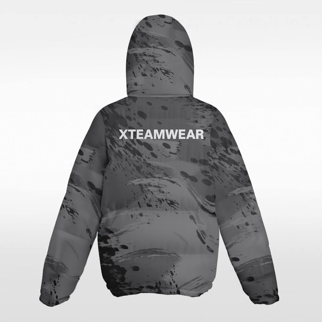 black custom short winter jacket