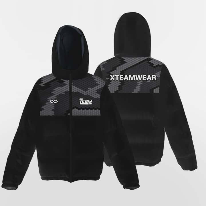 black custom short winter jackets
