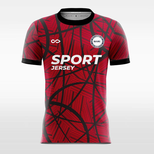 black custom sleeve soccer jersey