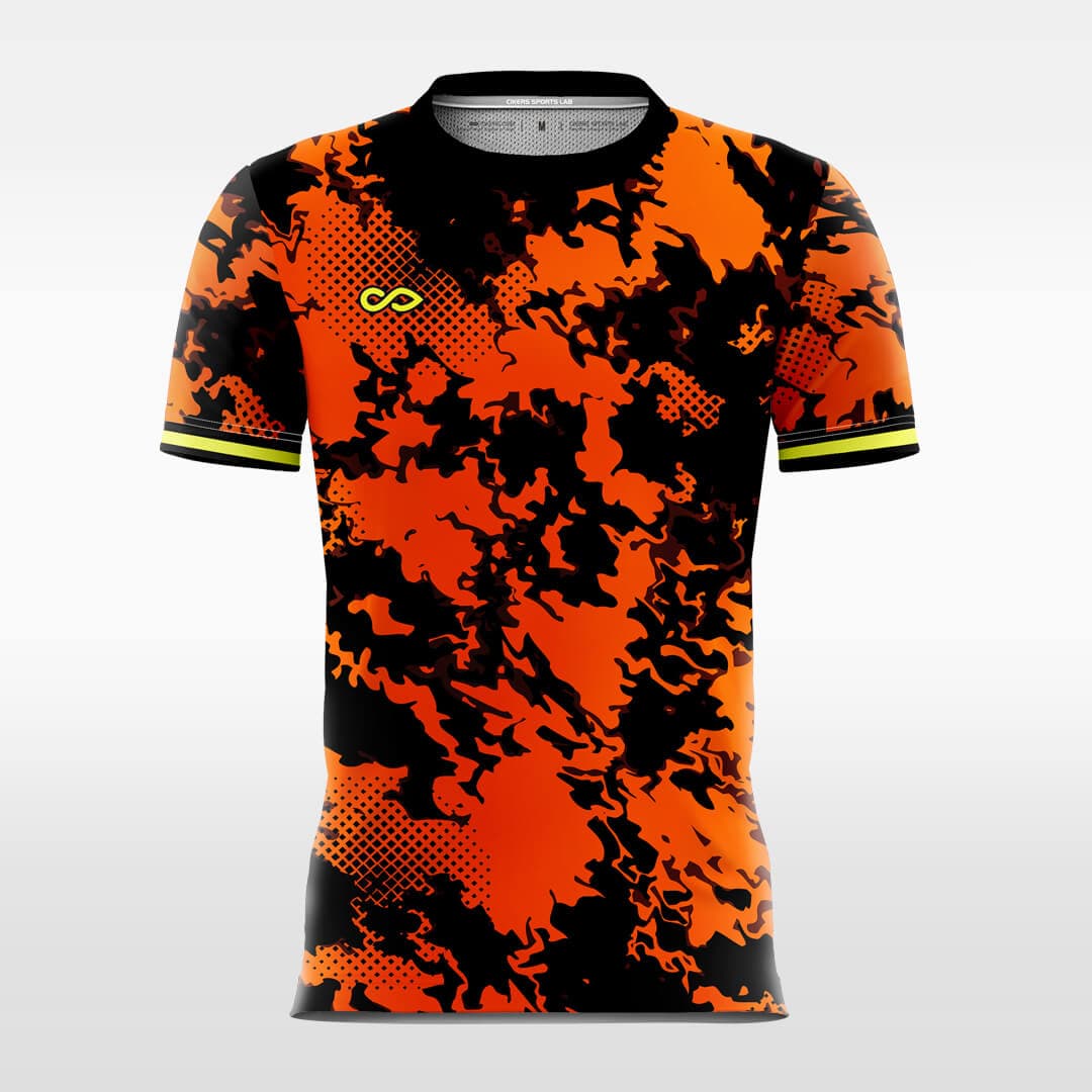 black custom sublimated soccer jersey