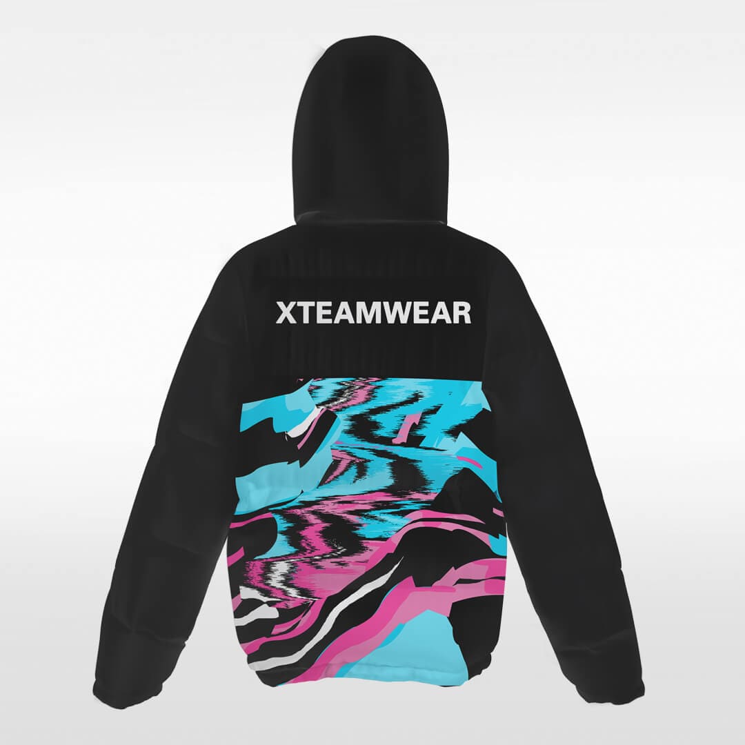    black custom winter jacket