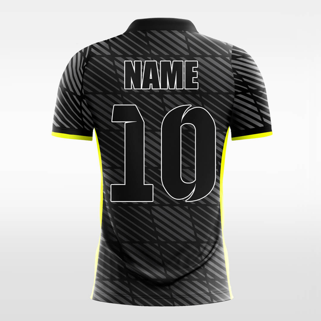 black sublimated soccer jersey