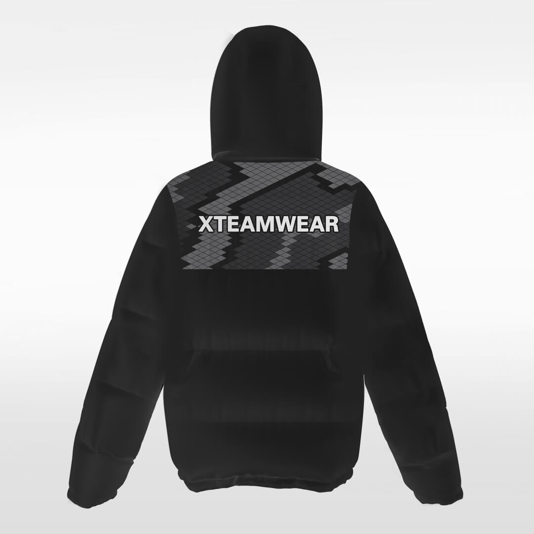black winter jacket
