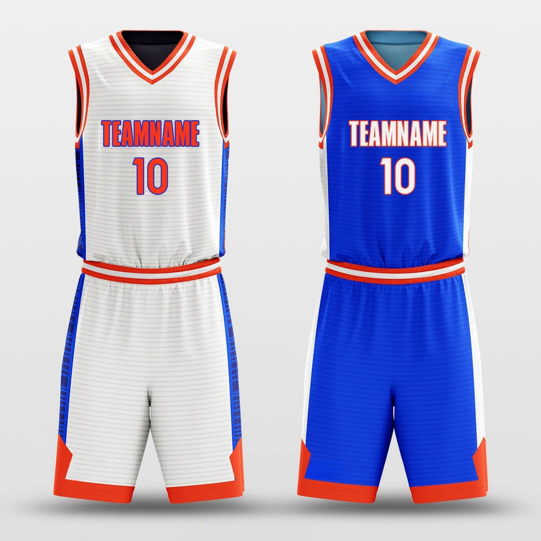 Ice and Fire -Custom Reversible Basketball Jersey with Shorts Subliamted