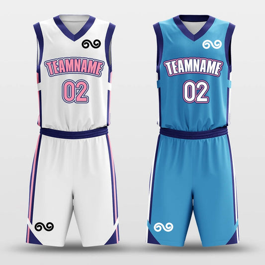 Bubble Gum -Custom Reversible Basketball Jersey with Shorts Subliamted