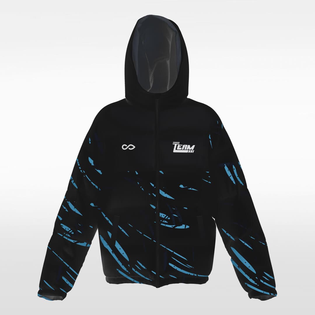    blue custom winter jacket