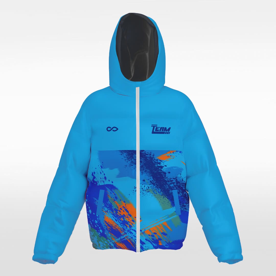 blue custom winter jacket
